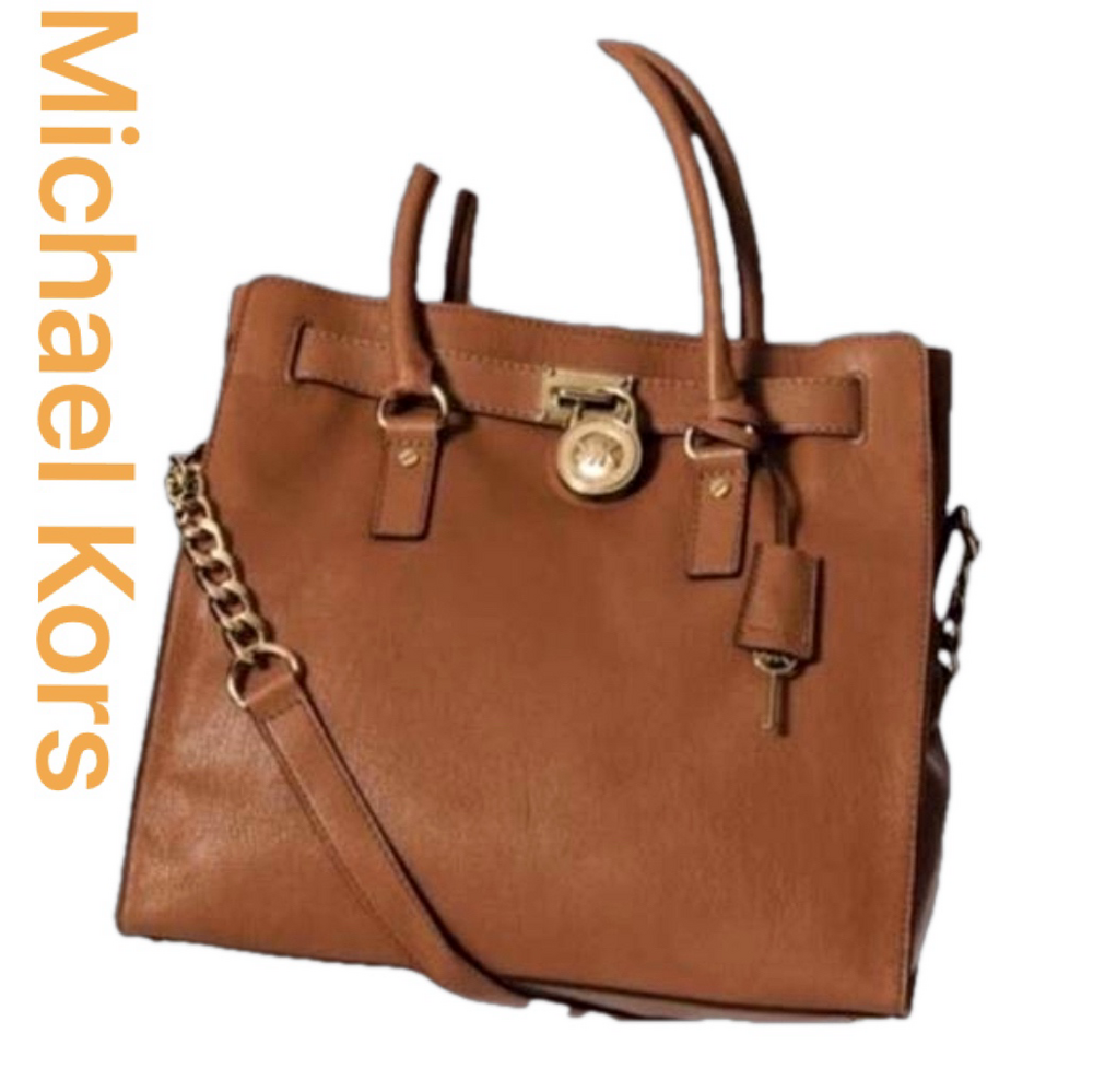 MK Hamilton large tote brown strap pebble EUC …